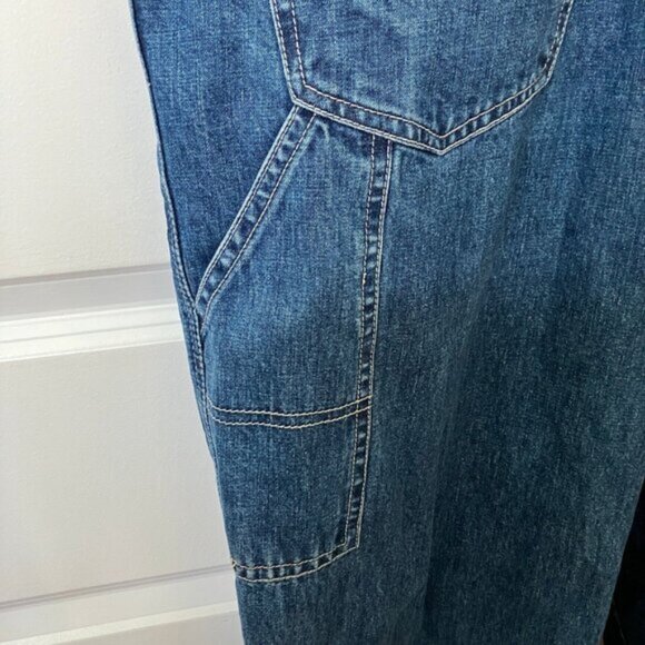 Vintage Johnny Q Overalls Womens S Dungaree Blue Denim Bib Carpenter - Picture 4 of 13